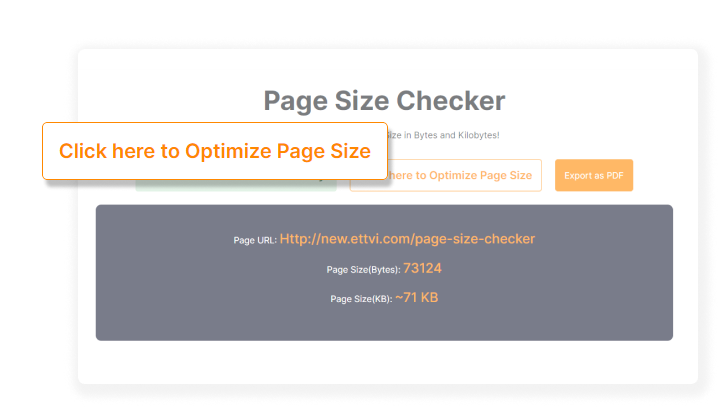 WEBSITE PAGE SIZE CHECKER